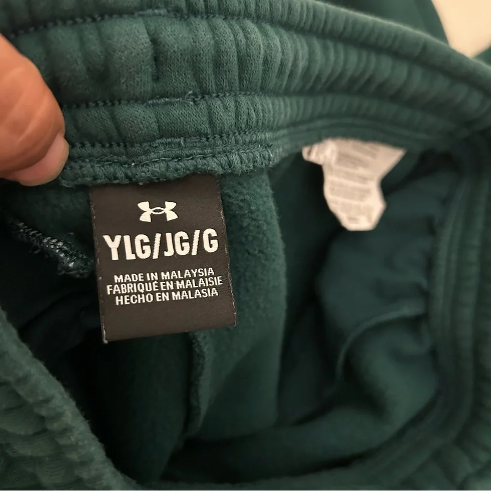Under Armour Boy’s Icon Fleece Green Cargo Sweatpants Size‎ L
